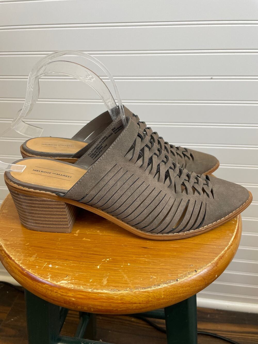 Melrose and Market Raymie Suede Chunky Heel Mules Size 8.5